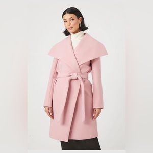 Forever 21 Pink Oversized Belted Coat